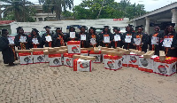 The newly graduated hairdressers received 20 sets of brand-new hair dryers