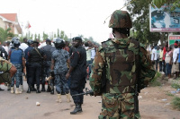 Some military officers in Bole