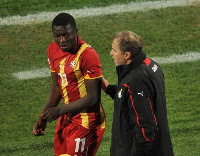 Former Black Stars coach, Milovan Rajevac and Sulley Muntari