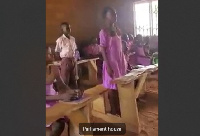 Some of the pupils actively engaged in the mock parliament in Nankpanduri