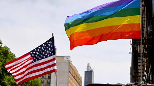 USA And LGBTQ Plus Flags