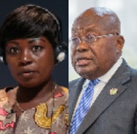 Lawyer Barbara Serwaa Asamoah (left), President Nana Addo Dankwa Akufo-Addo (right)