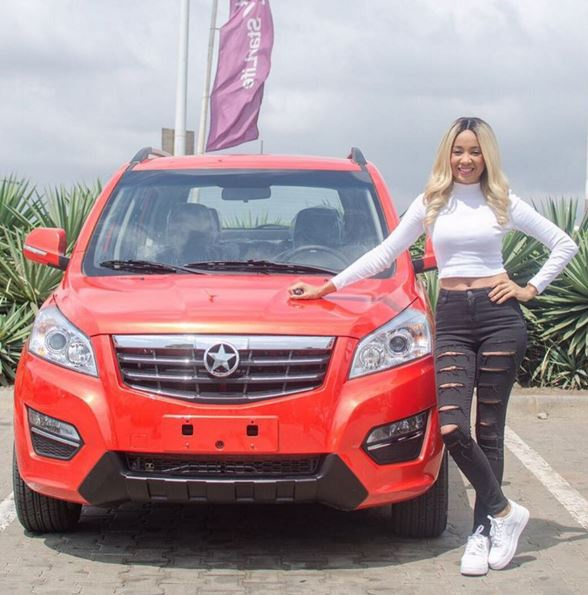 Deborah Vanessah test drive the Kantanka car to the West Hills Mall