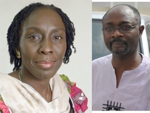 Mrs. Marietta Brew Oppong-Appaih (L) ,  Mr. Alfred Woyome (R)