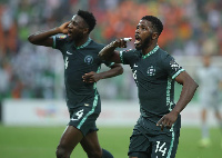 Nigeria players, Wilfred Ndidi(L) and Kelechi Iheanacho (R)