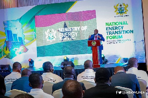 Vice President, Dr. Mahamudu Bawumia delivering his address at the Energy Summit