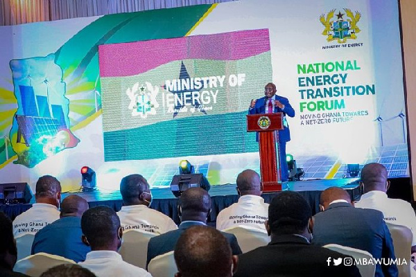 Vice President, Dr. Mahamudu Bawumia delivering his address at the Energy Summit