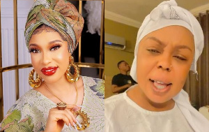 Actress Tonto Dikeh and Afia Schwarzenegger