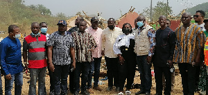 The Minority Caucus at the explosion site