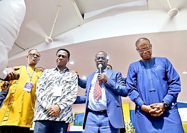 Some of the member of the GPCC in a prayer mode