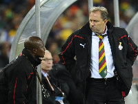 Black Stars coach, Milovan Rajevac(R)