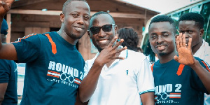 Some members of the New Patriotic Party at the street car wash program