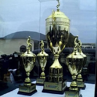 The old Ghana Premier League trophy