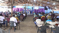 Residents of the Keta community being introduced to Chinese engineers for Fish Landing Site project