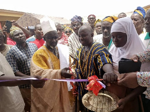 Dr. Hamza Adam, MP for  Kumbungu constituency  with paramount Chief of the Nwogu Traditional Area,