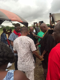 Dr Mark Ankrah, Acting Head of the Mantse Ankrah royal family with other members of the family