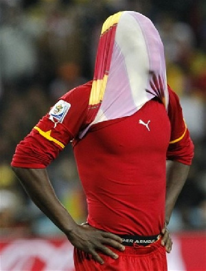 Black Stars Player Face Covered 01Oct2010