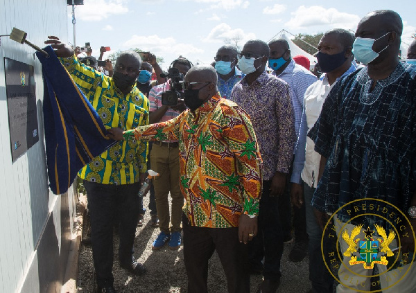 President Akufo-Addo commissioning the plant