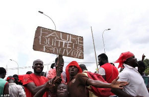 Some Togolese nationals protesting