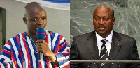 Kwame Baffoe (left), Ex-President Mahama (right)