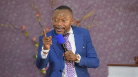 Rev. Owusu Bempah preaching to his church members