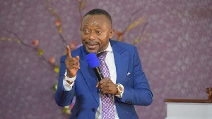 Rev. Owusu Bempah preaching to his church members