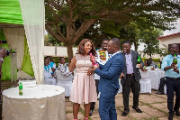 Nii Okai with his wife