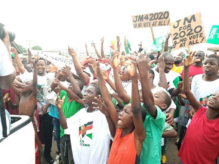 The NDC supporters came in their numbers