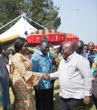 Nana Addo Dankwa Akufo-Addo, President of Ghana with tourism minister, Barbara Oteng Gyasi