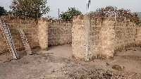 Abandoned police station at Adjena in the Eastern Region