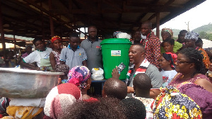 Albert Tetteh Nyakotey with some constituents