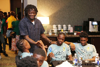 Sulley Muntari with the Black Stars