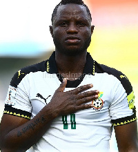 Wakaso could miss Ghana's game against Ethiopia