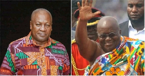 John Dramani Mahama and President Akufo-Addo | File photo