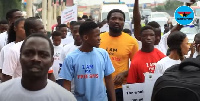 Movie star, Abraham Attah led a team of many to create awareness on Free SHS