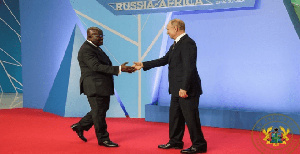 President Nana Addo Dankwa Akufo-Addo and Vladmir Putin, President of Russia