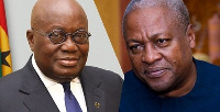 President Nana Akufo-Addo (L) and former President John Mahama (R)