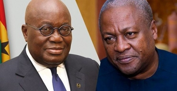 President Nana Addo Dankwa Akufo-Addo with former President John Dramani Mahama