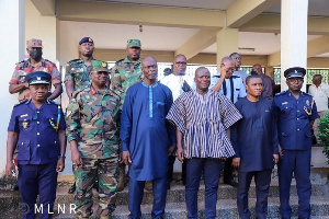 Lands and Natural Resources Minister, Samuel Abu Jinapor with others in a group picture