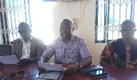 The MP for Bolgatanga East Dr Dominic Akuritinga Ayine addressing the Mondays news conference