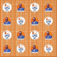 Old LPG logo and flagbearer in the last elections, Mr. Kofi Akpaloo