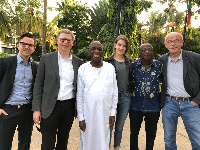 Dr. Thomas Owusu Mensah with four Surgeons from Germany