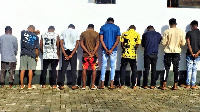 Yahoo boys wey EFCC arrest and put on parade