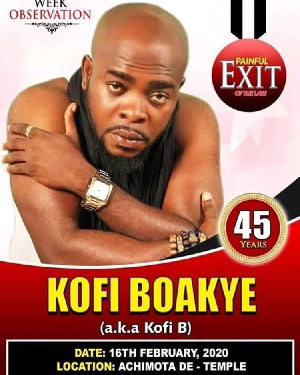 Kofi B's one week poster