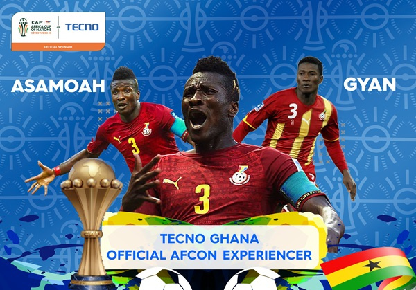 Asamoah Gyan is TECNO Ghana's Official AFCON Experiencer