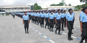 Some community police protection personnel during a parade