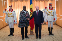 Dr. Kodzo Kpoku Alabo with President Nicolae Timofti