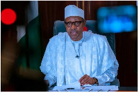 Nigerian President Muhammadu Buhari addresses the nation in Abuja, Nigeria