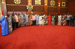 File photo of President Akufo-Addo in a pose with members of the Council of State