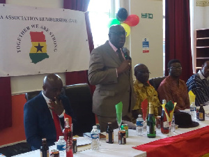 High Commissioner to UK,  Papa Owusu-Ankomah addressing participants